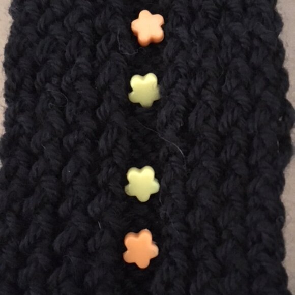 Unique stretchy headband, Ear warmer with beads - Picture 5 of 7